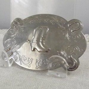 Vintage Cowboy Boots and Horseshoes Belt Buckle